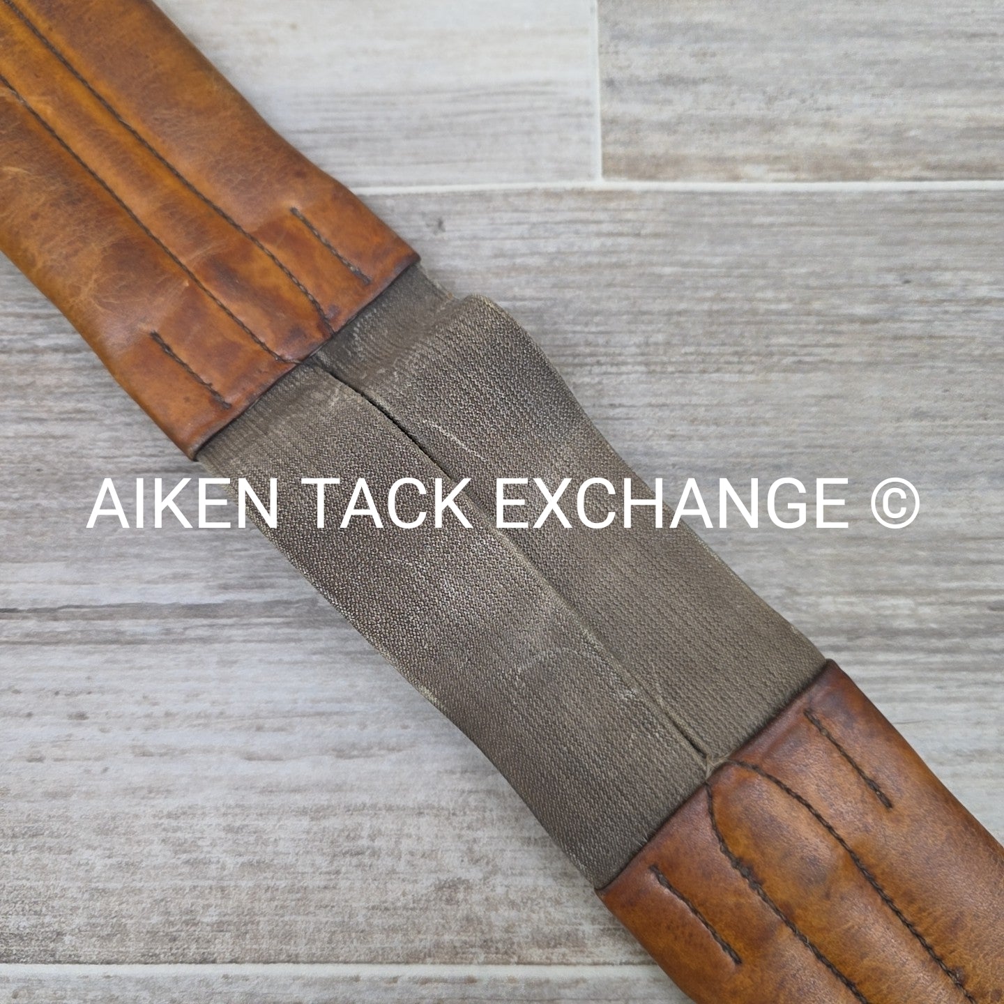 Mortack Girth with Double Elastic, Brown, 46"