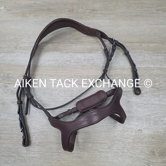 Artemis Equestrian Victory Bridle, Missing Browband, No Reins,  Brown, Oversize
