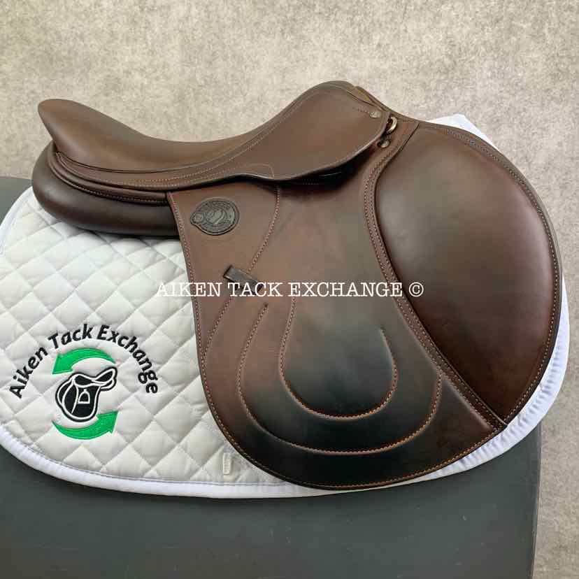 **SOLD** 2021 Antares Signature Skylla Close Contact Jump Saddle, 17.5" Seat, 3A Flap, Medium Tree, Foam Pro Panels