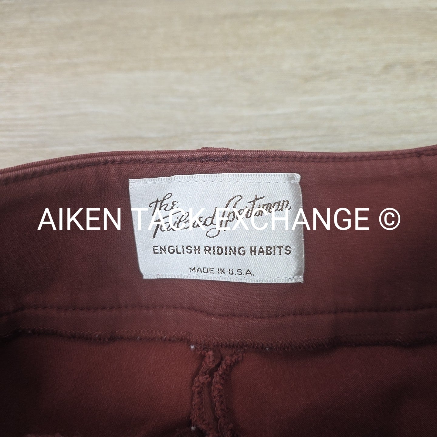 Tailored Sportsman Trophy Hunter Knee Patch Breeches, Redwood, Size 24