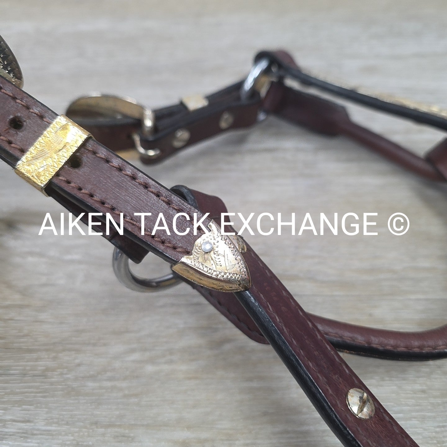 Western Show Halter, Brown, Size Pony