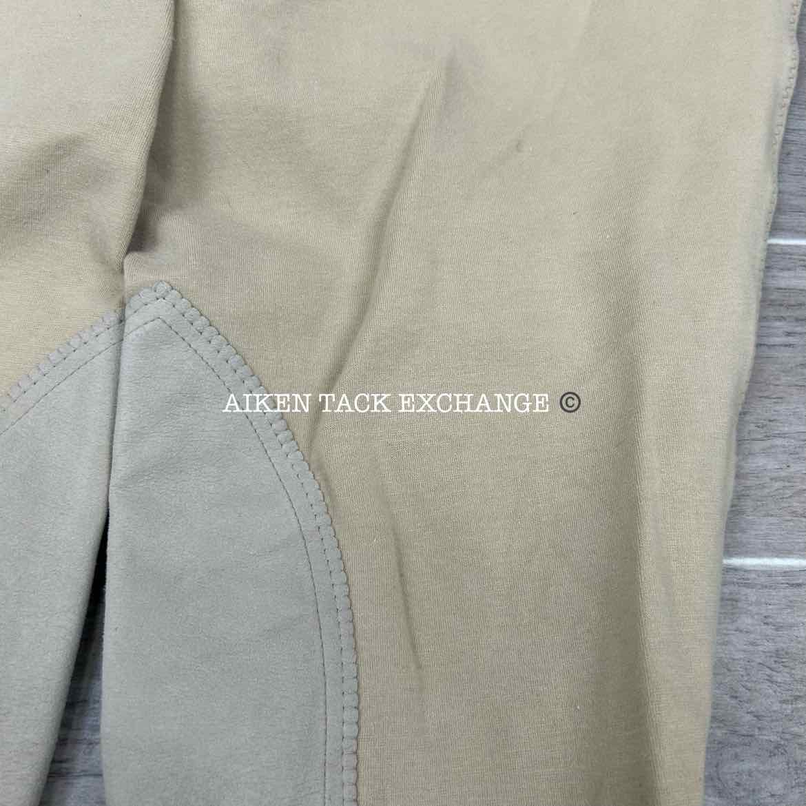 On Course Cotton Naturals Knee Patch Breeches, Size 36 L