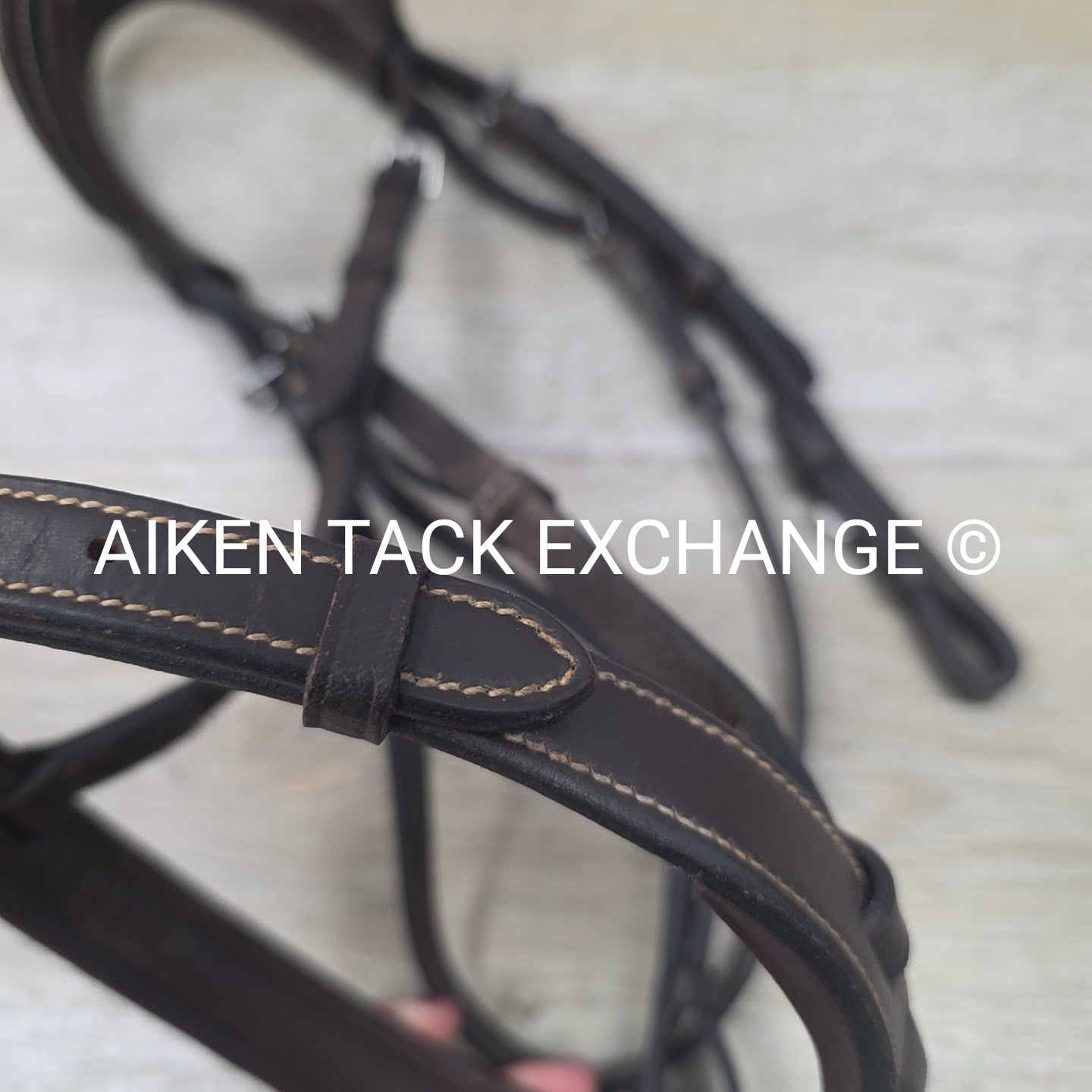 Monocrown Fancy Stitched Bridle, No Reins, Brown, Size Full
