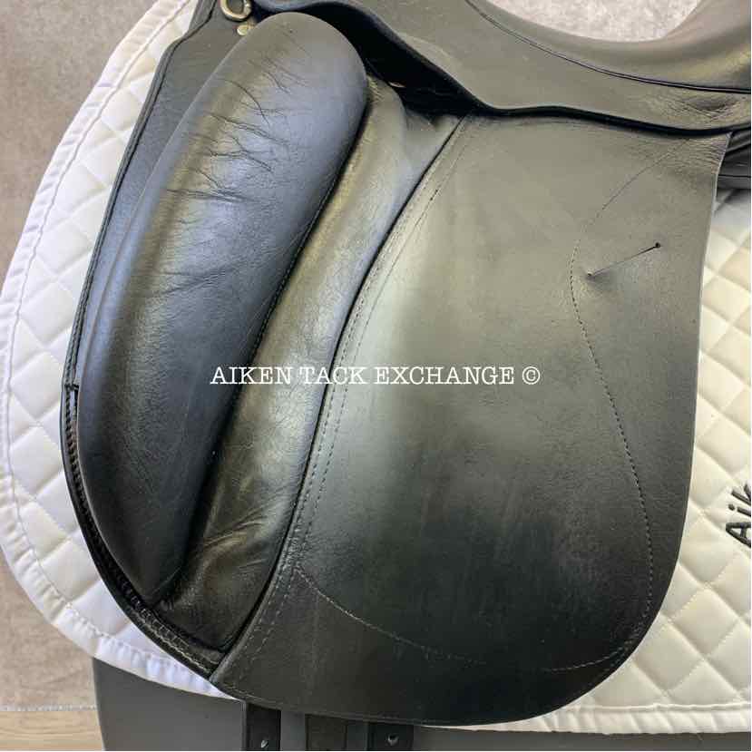 2008 Custom Saddlery Wolfgang Solo Dressage Saddle, 17.5" Seat, Adjustable Tree, Wool Flocked Panels, Buffalo Leather