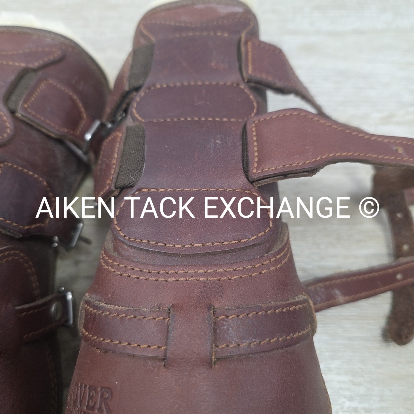 Dover Saddlery Leather Open Front Sheepskin Lined Boots, Size Medium