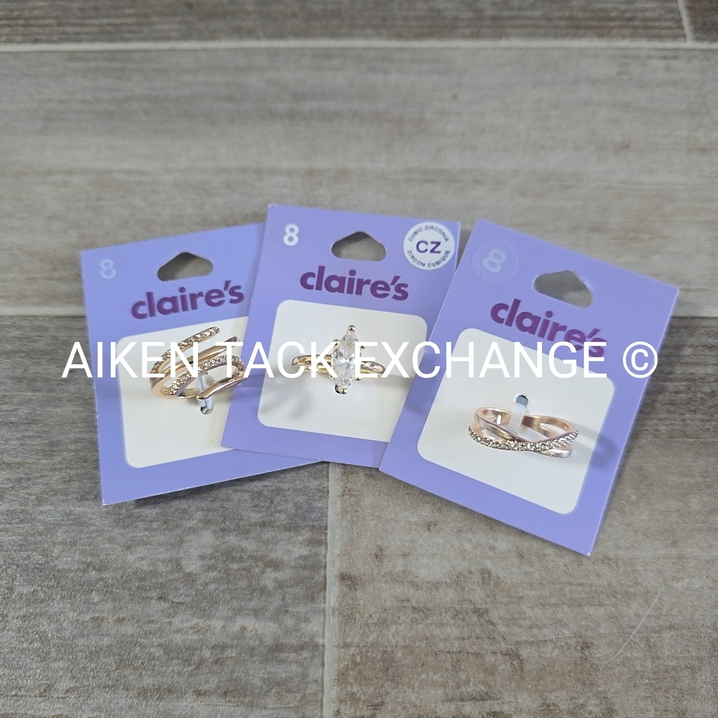 Claire's Rings (3) - Size 8