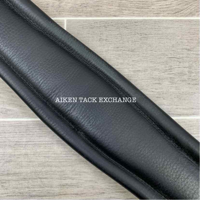 Trilogy Padded Leather Contoured Dressage Girth, Black, 26"