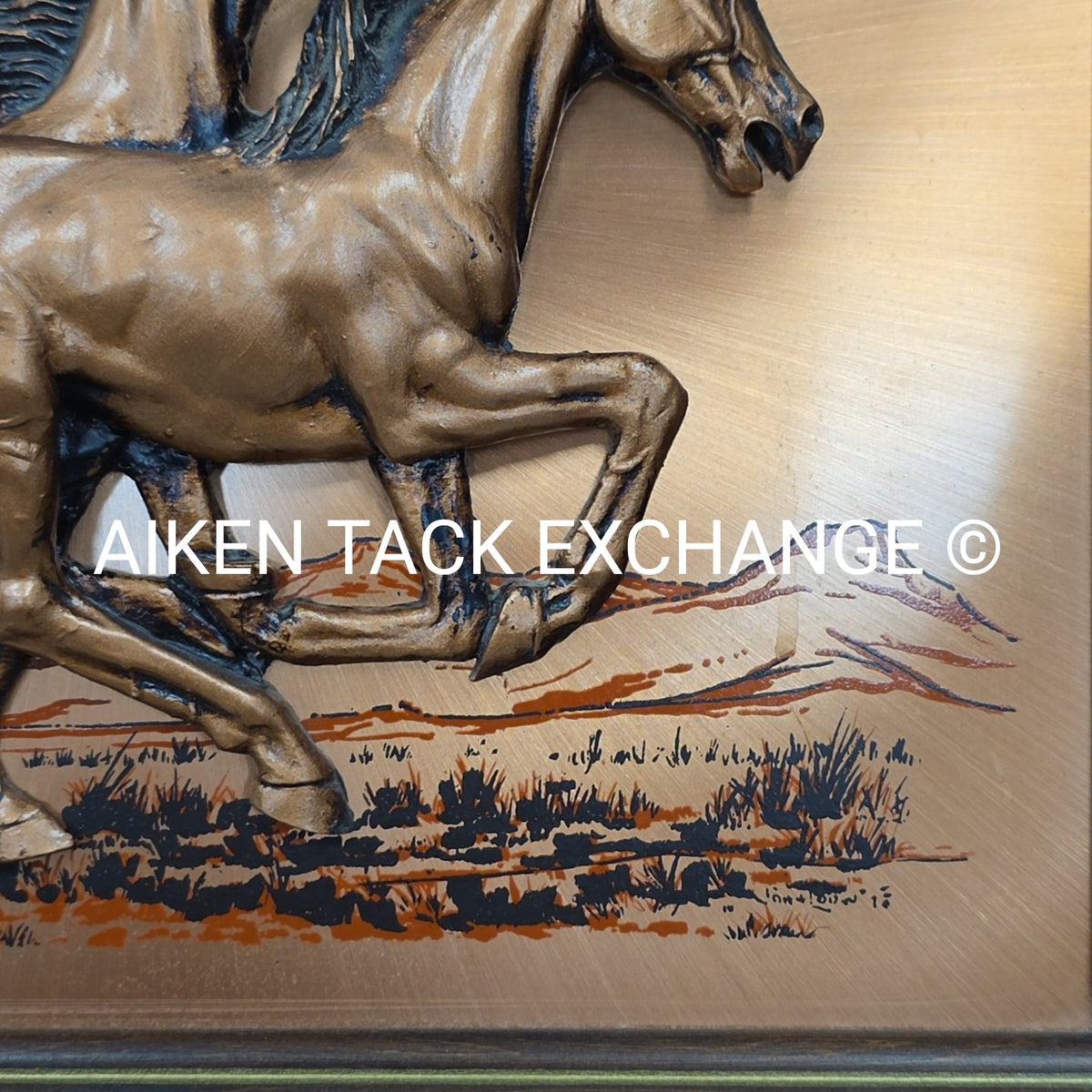 John Louw Framed Copper Artwork, 16" x 13.5"