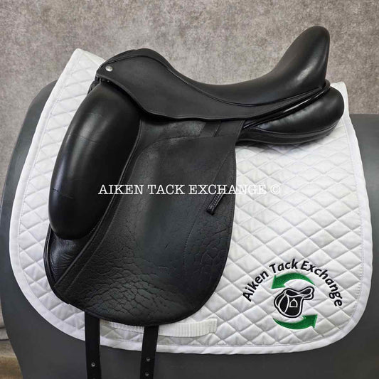 2017 Custom Saddlery Icon Flight Monoflap Dressage Saddle, 17.5" Seat, Adjustable Tree, Wool Flocked Hybrid Panels