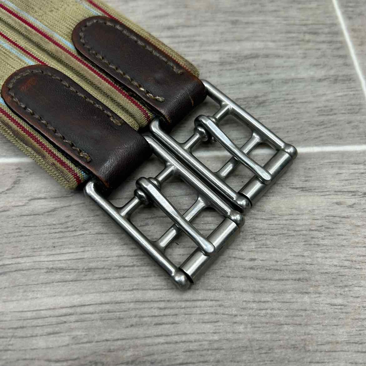 M. Toulouse Double Elastic Girth, Brown, 52"