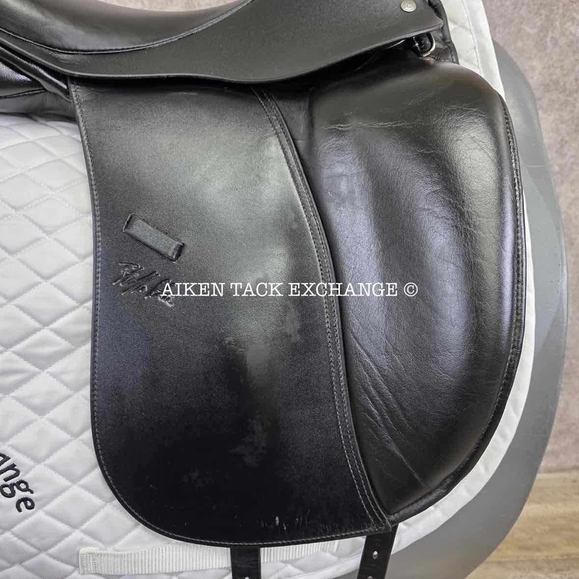 2018 Custom Saddlery Signature Steffen's Advantage Monoflap Dressage Saddle, 18" Seat, Adjustable Tree, Wool Flocked Panels