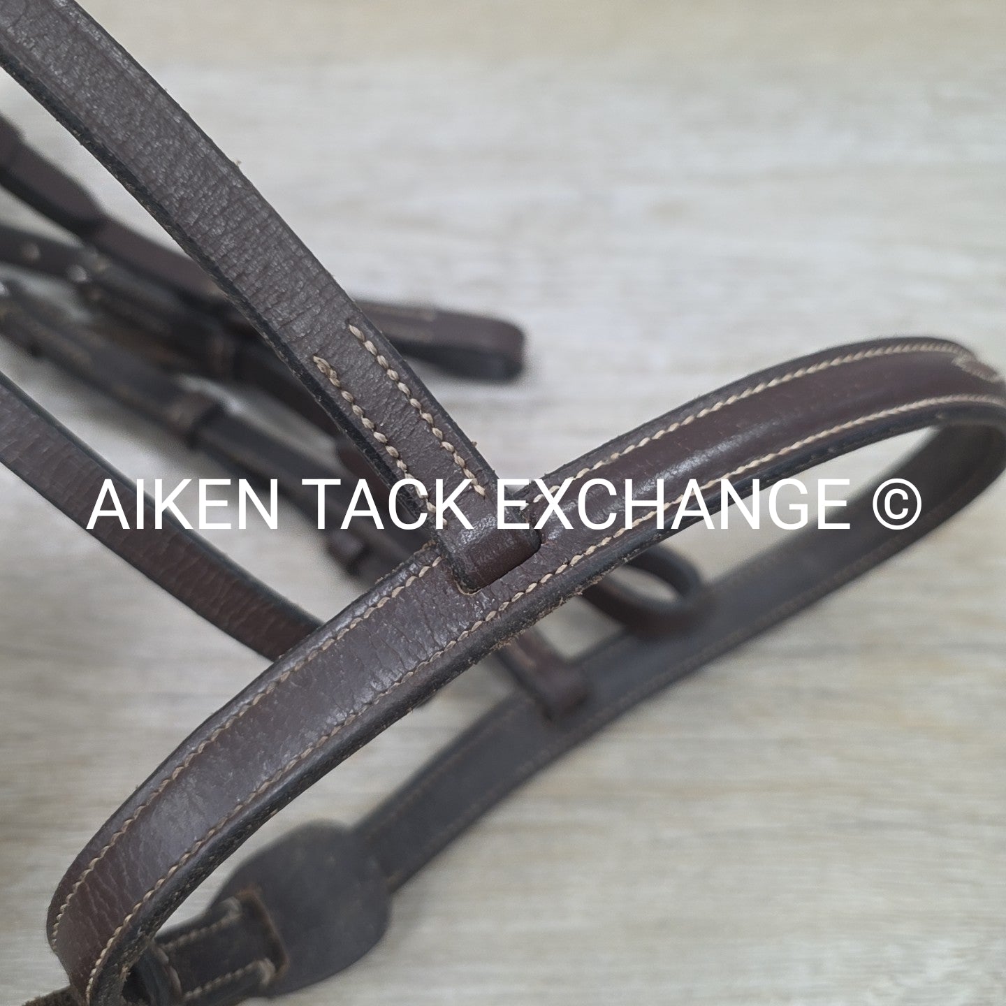 Fancy Stitched Bridle with Matching Laced Reins, Brown, Size Pony