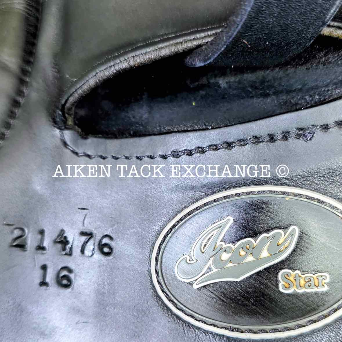 2019 Custom Saddlery Icon Star Monoflap Dressage Saddle, 18" Seat, Adjustable Tree, Wool Flocked Panels