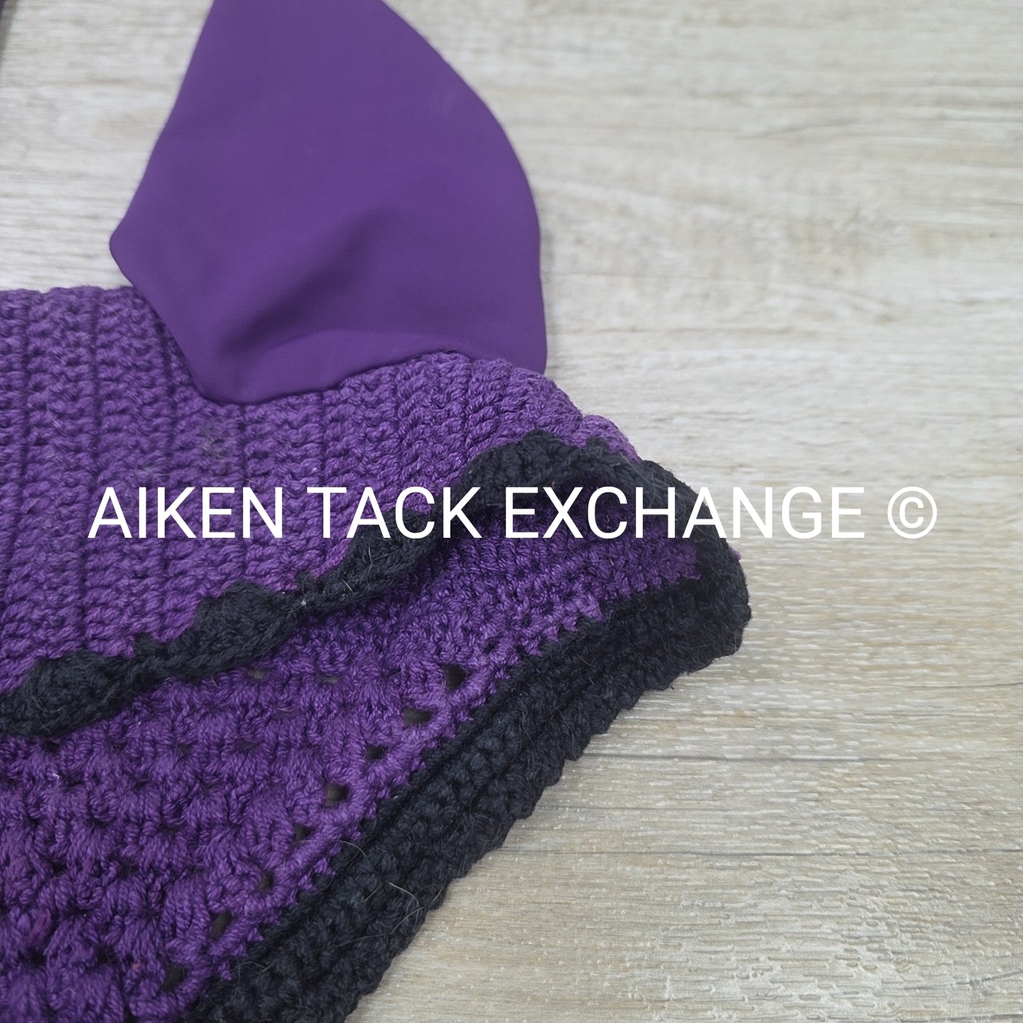 LeMieux Classic Ear Bonnet, Black Currant, Size XLarge