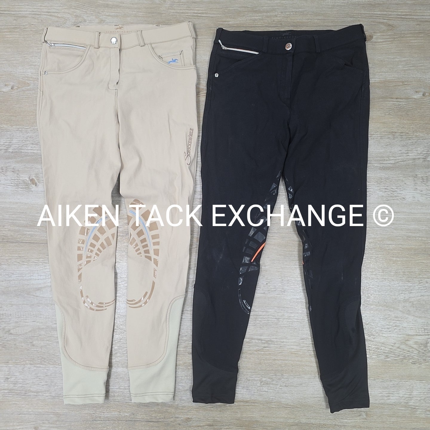 BARGAIN BUNDLE: 2 Schockemoehle Silicone Grip Knee Patch Breeches, Size 26