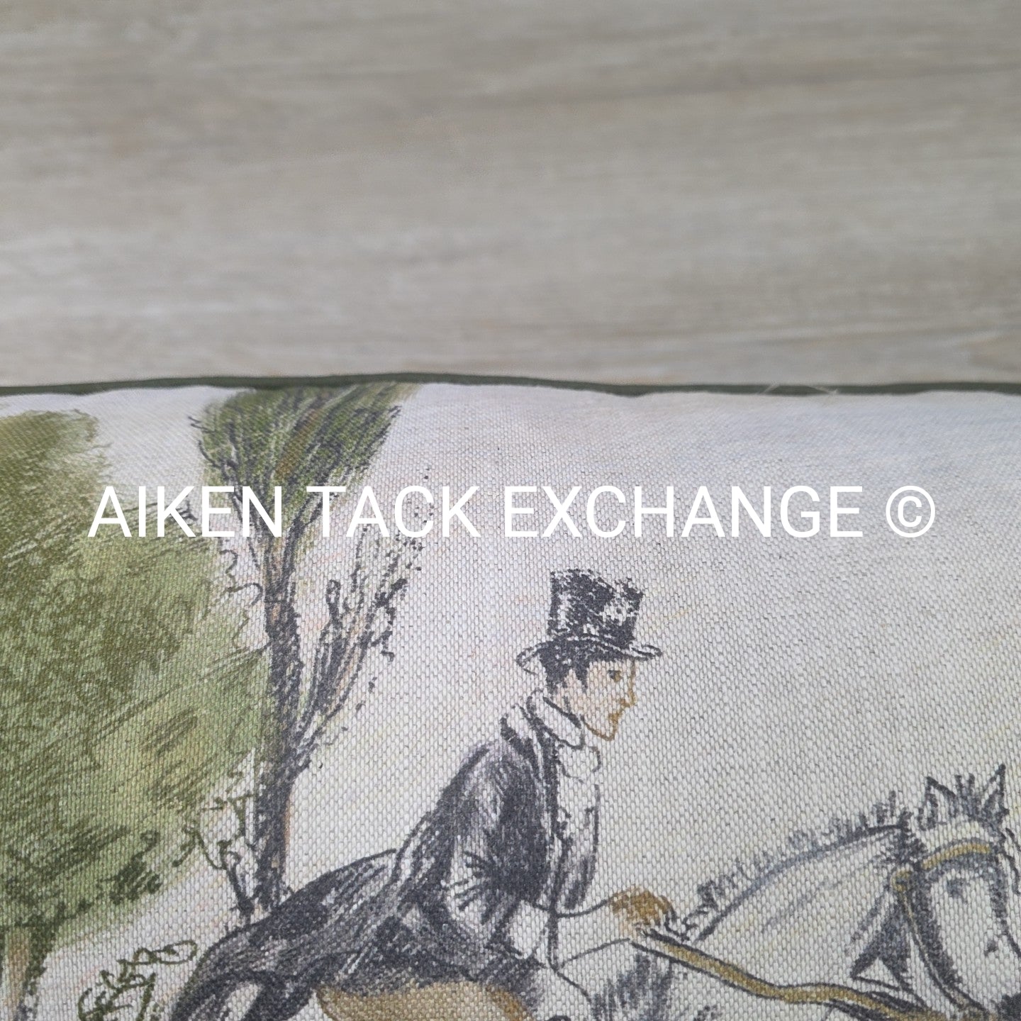 Fox Hunting Scene Pillow