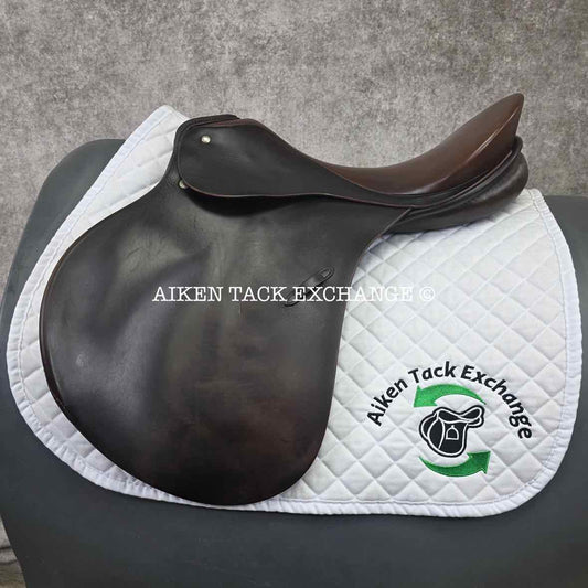 1993 Passier Gewalkt VD All Purpose Saddle, 17" Seat, Medium Tree, Wool Flocked Panels