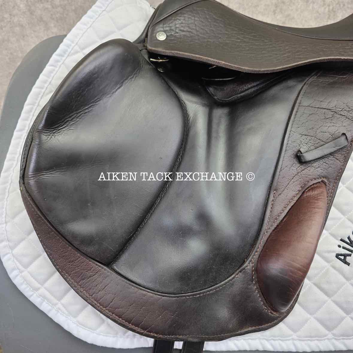 2016 Custom Saddlery Monte Carlo Monoflap Jump Saddle, 18" Seat, Adjustable Tree, Wool Flocked Panels
