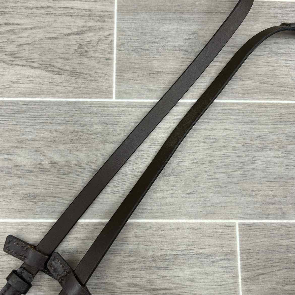Stubben NT Leather Reins with Extra Grip Rubber Lining, Brown, 55"