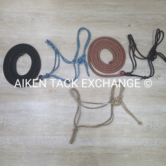 BARGAIN BUNDLE: 3 Rope Halters & 2 Leads