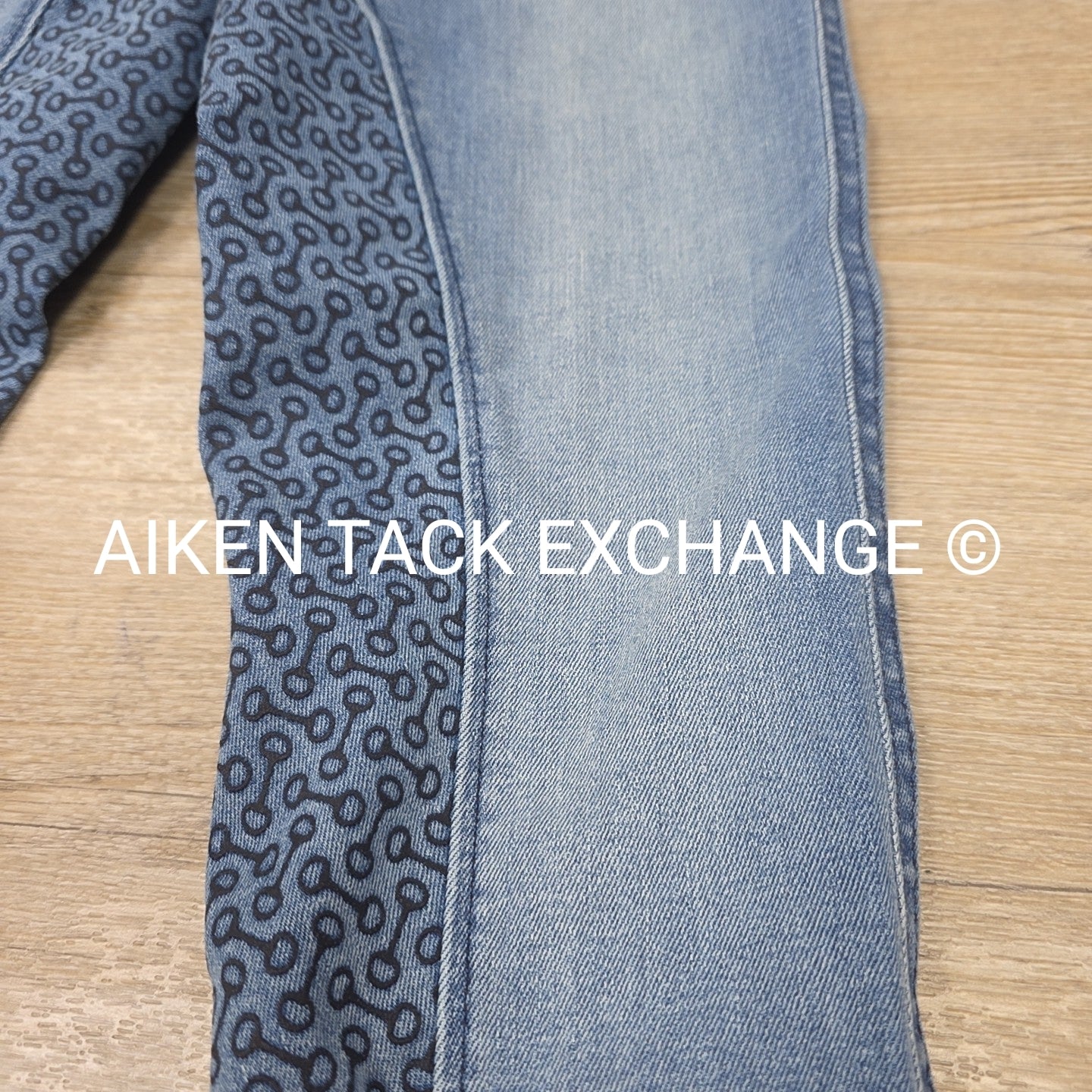 Horze Silicone Grip Full Seat Denim Breeches, Size 28