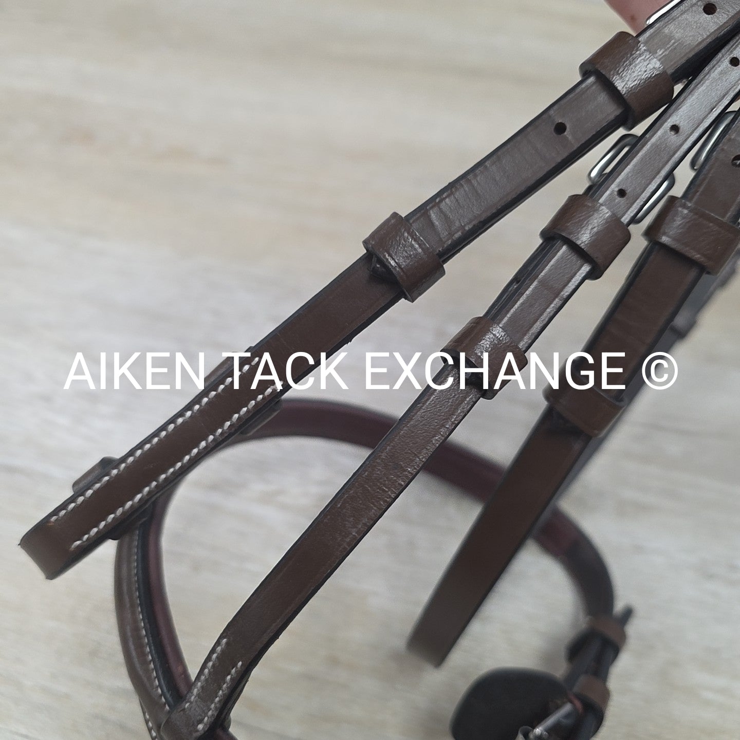 HDR Pro Mono Crown Fancy Stitch Padded Bridle with Reins, Brown, Size Pony