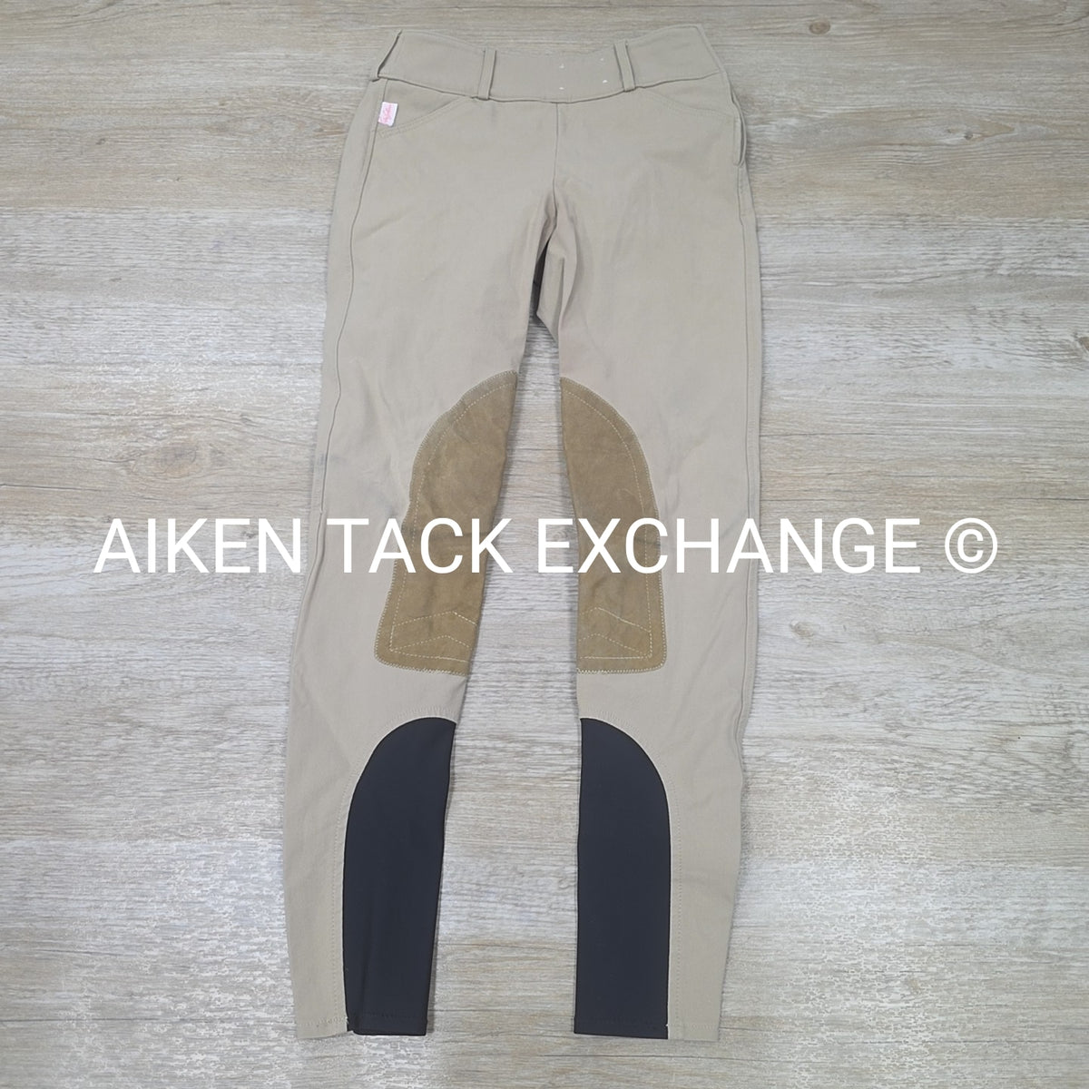 Tailored Sportsman Trophy Hunter Sock Bottom Knee Patch Breeches, Size 24