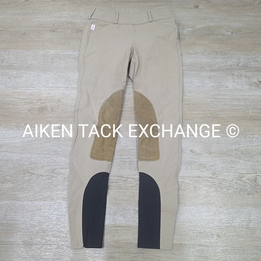 Tailored Sportsman Trophy Hunter Sock Bottom Knee Patch Breeches, Size 24