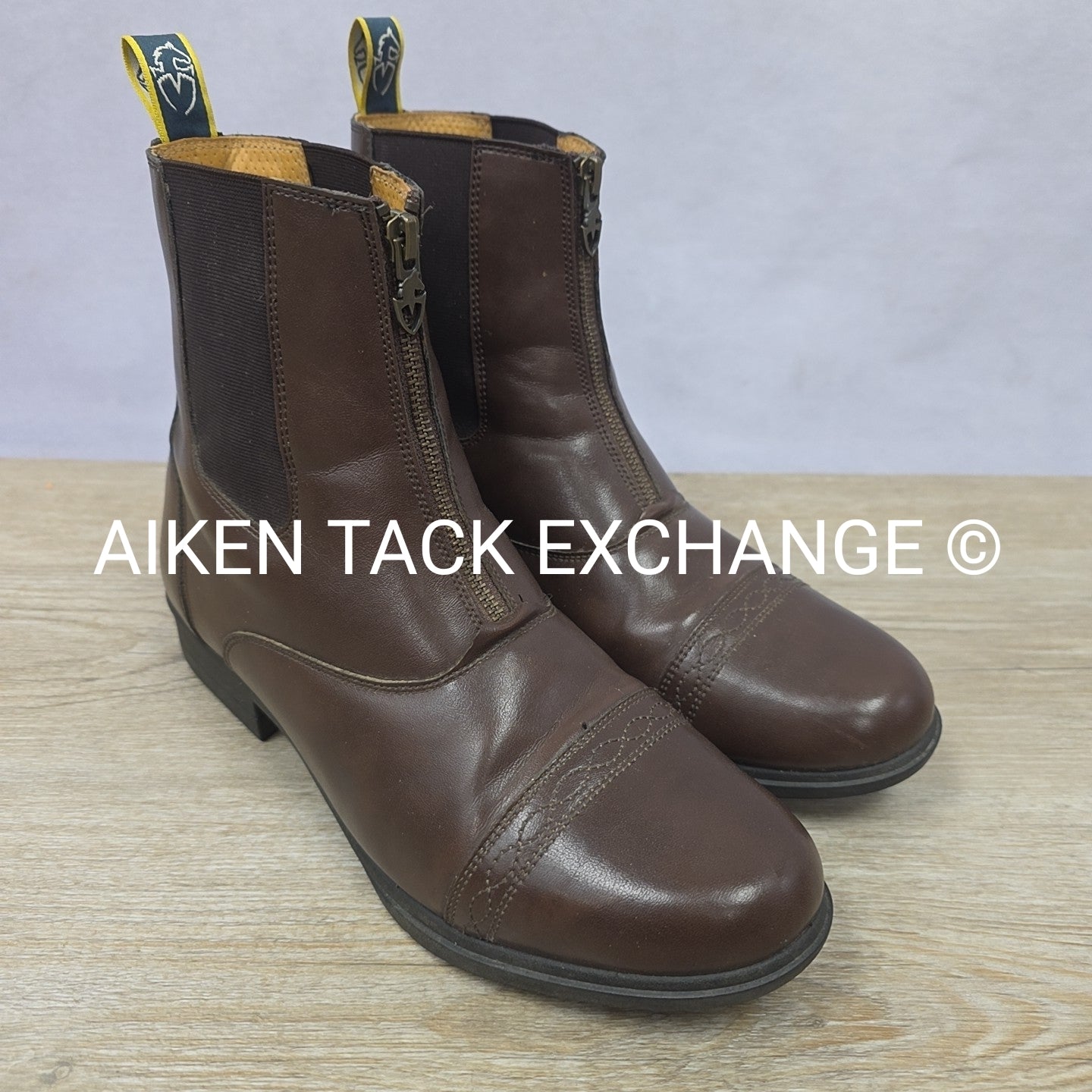 Moretta by Shires Clio Front Zip Paddock Boots, Brown, Size US 11