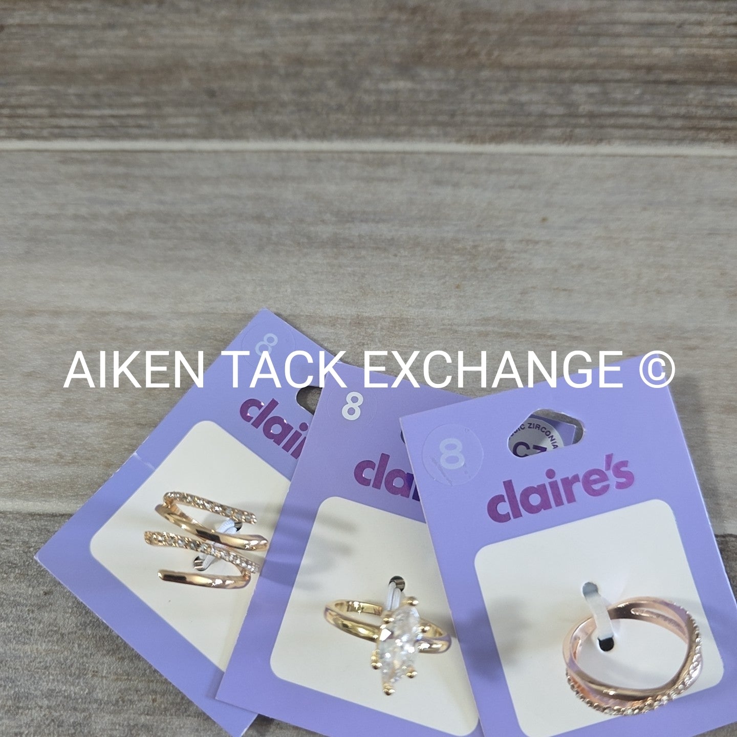 Claire's Rings (3) - Size 8