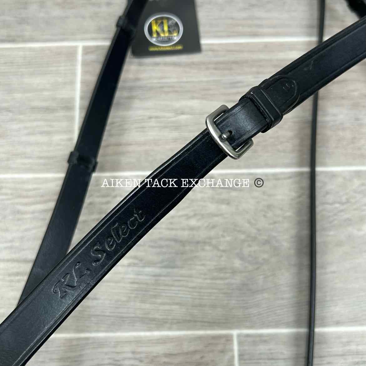 KL Select KL Italia Pirouette Flash Bridle with Reins, Black, Size Cob