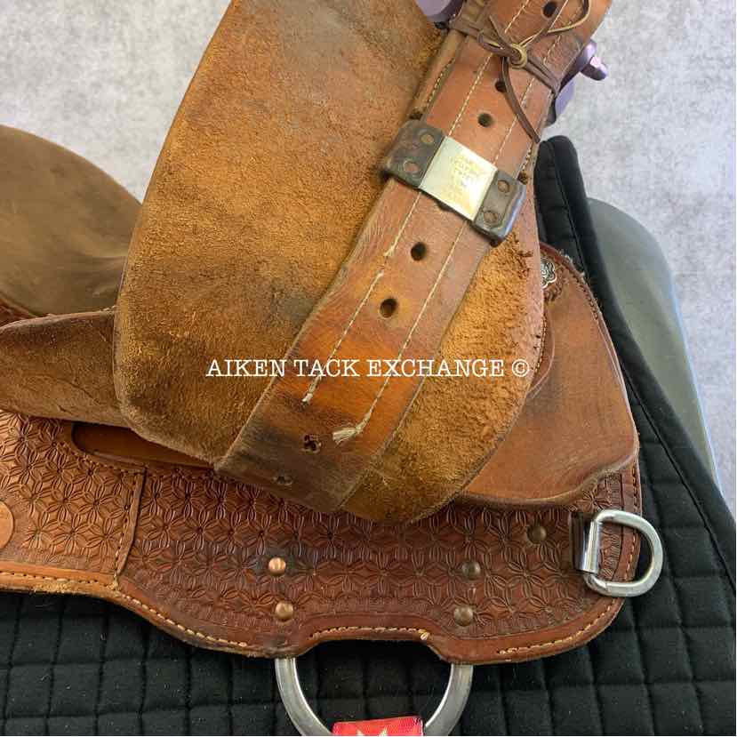 Cactus Saddlery Barrel Racing Trophy Western Saddle, 14" Seat, Wide Tree - Full QH Bars