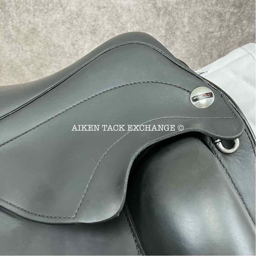 2018 Erreplus Freestyle Monoflap Dressage Saddle, 17" Seat, Adjustable Tree, Wool Flocked Panels