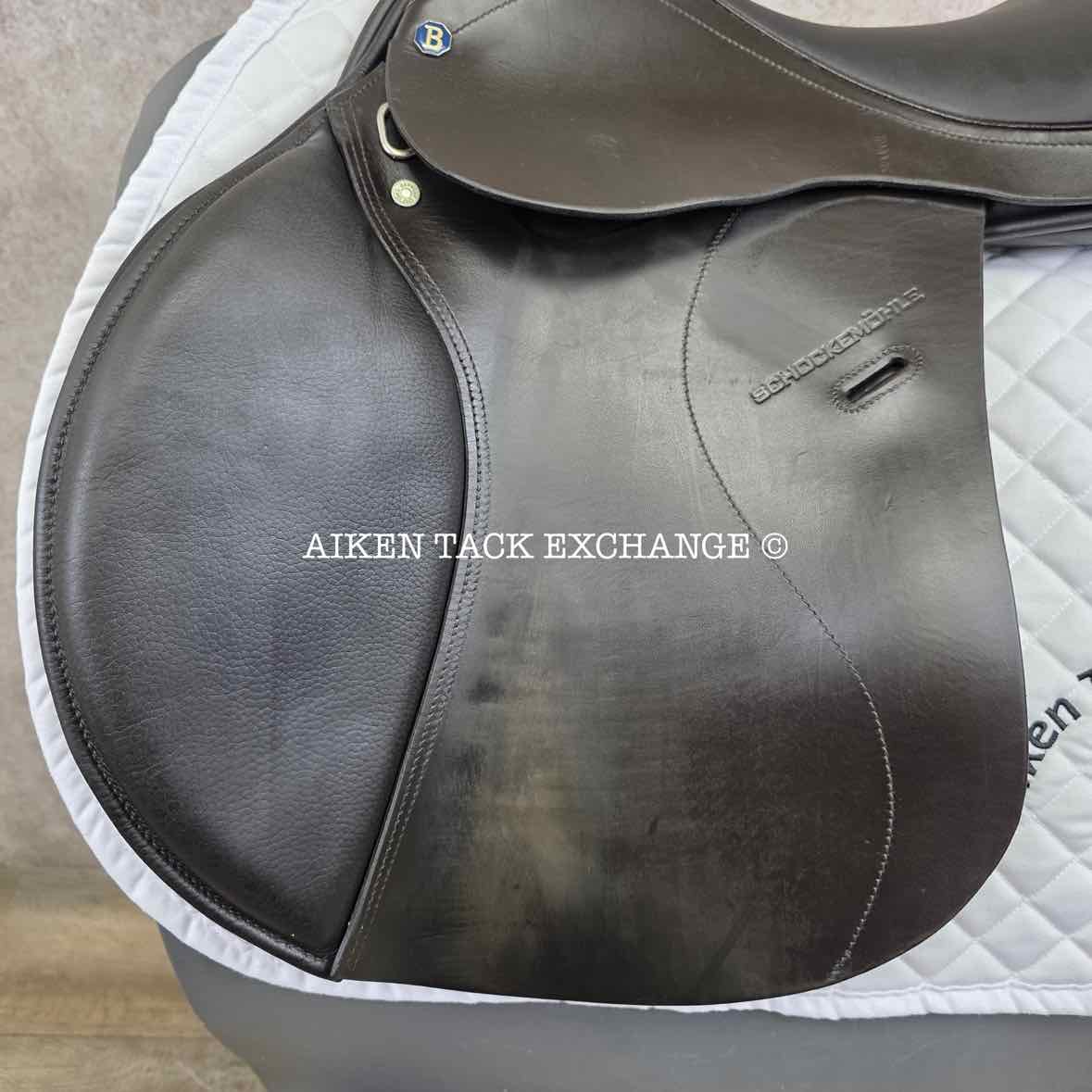 Barnsby Shockemohle Jump Saddle, 18" Seat, Medium Tree, Wool Flocked Panels