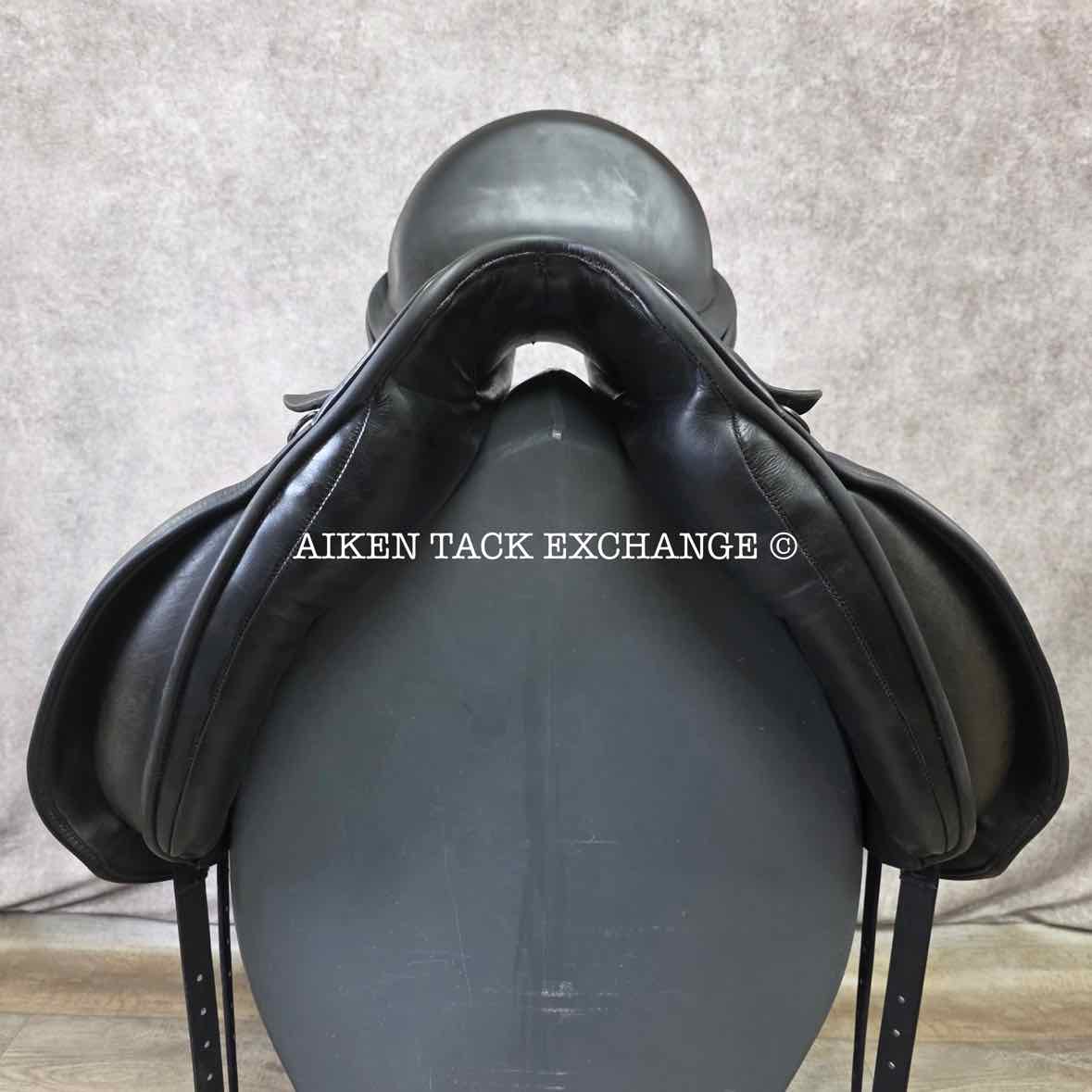 2006 Trilogy Verago Elite Dressage Saddle, 18.5" Seat, Wide Tree, Wool Flocked Panels