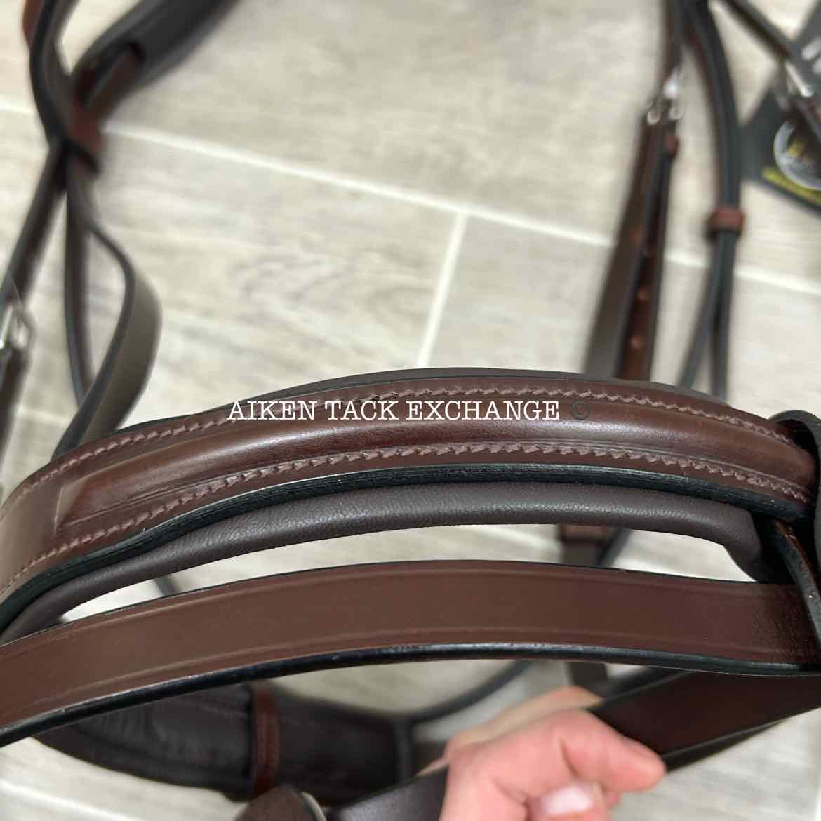 KL Select KL Italia Burghley Bridle with Reins, Brown, Size Full