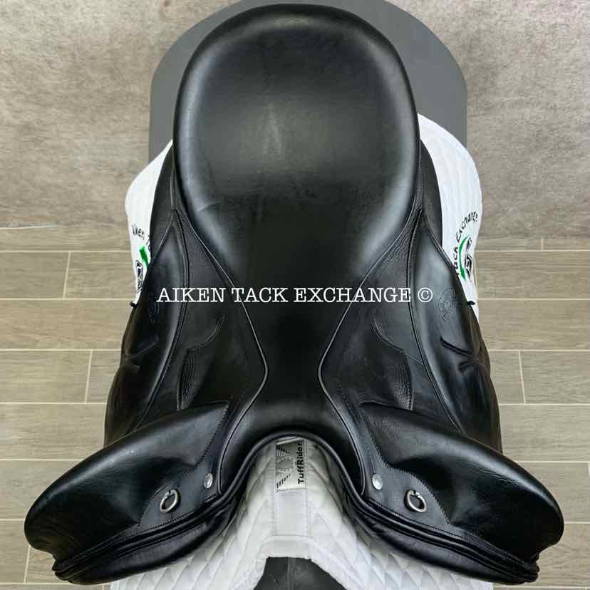 2020 Devoucoux Makila Lab Monoflap Dressage Saddle, 18" Seat, 2AA Flap, Medium Tree, D3D Panels, Full Buffalo Leather