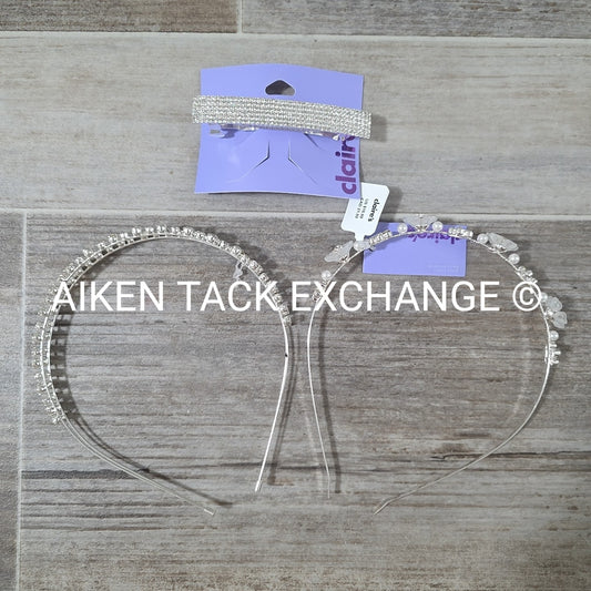 Claire's Hair Bundle - 2 Headbands, 1 Hair Clip