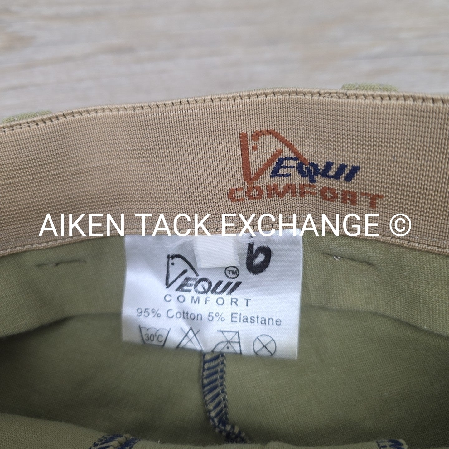 Equi Comfort Knee Patch Jods, No Elastic Straps, Size 6