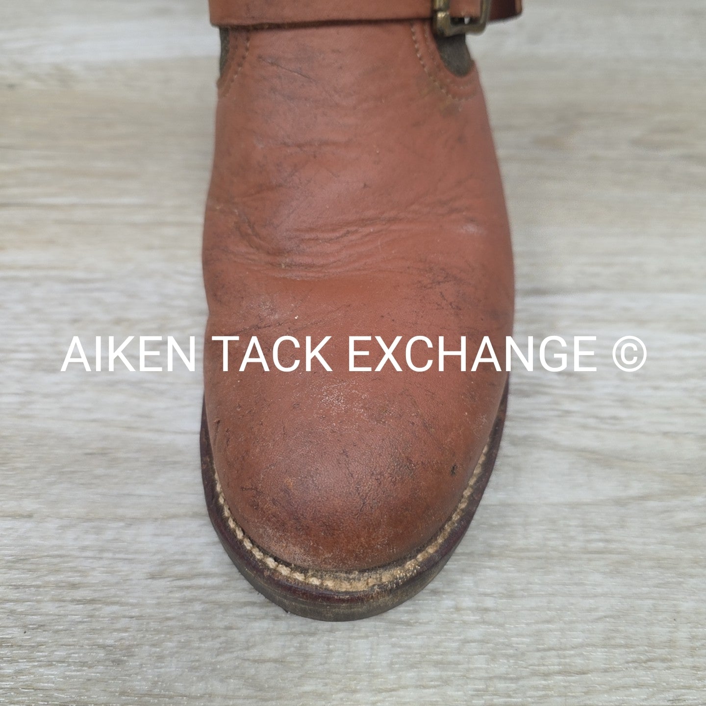 Chippewa Snake Proof Pull On Leather Buckle Boots, Size 8.5