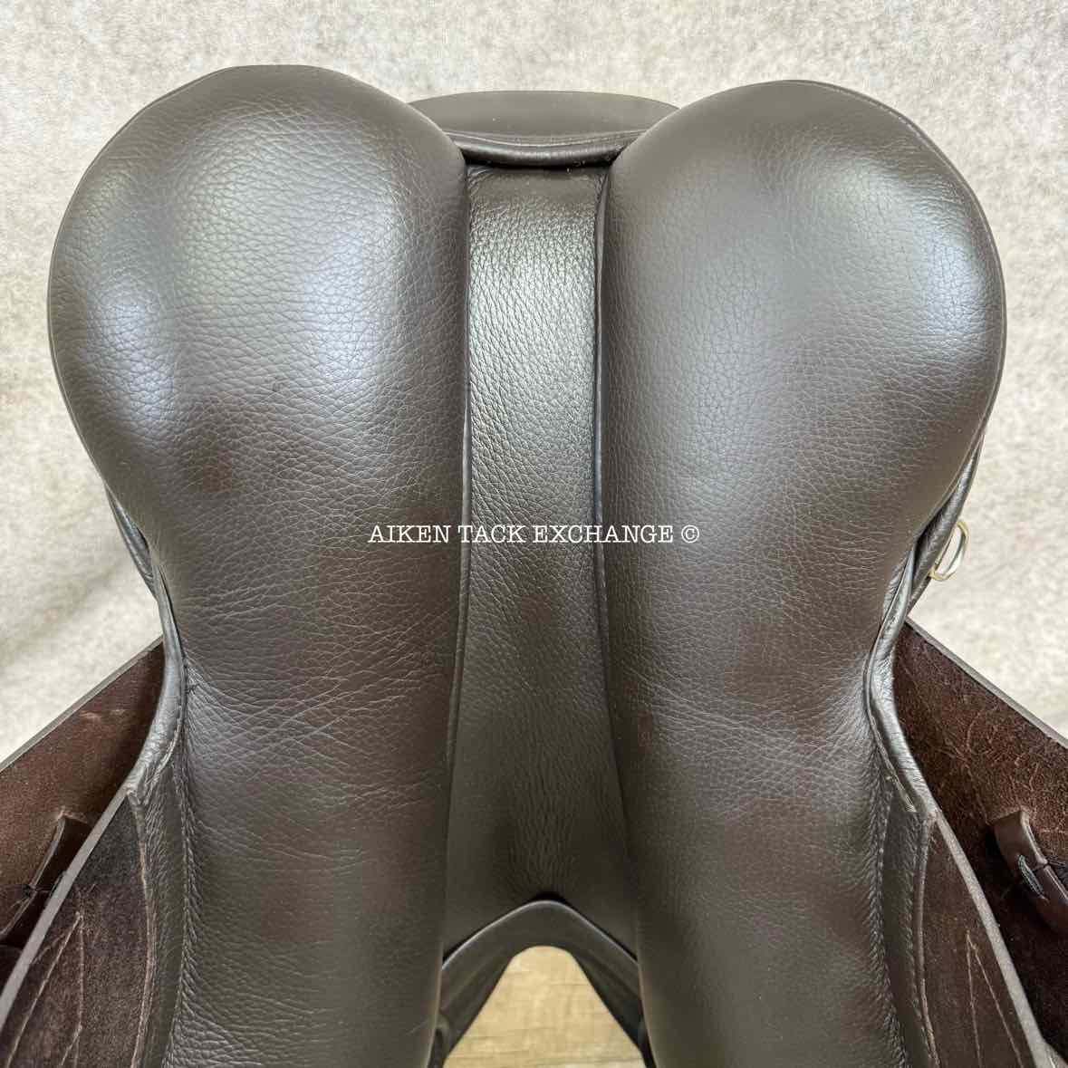 Kent & Masters S-Series MJJ Jump Saddle, 17.5" Seat, Adjustable Tree - Changeable Gullet, Wool Flocked Panels