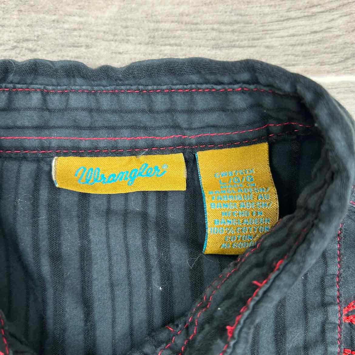 Wrangler Long Sleeve Snap Western Top, Size Large