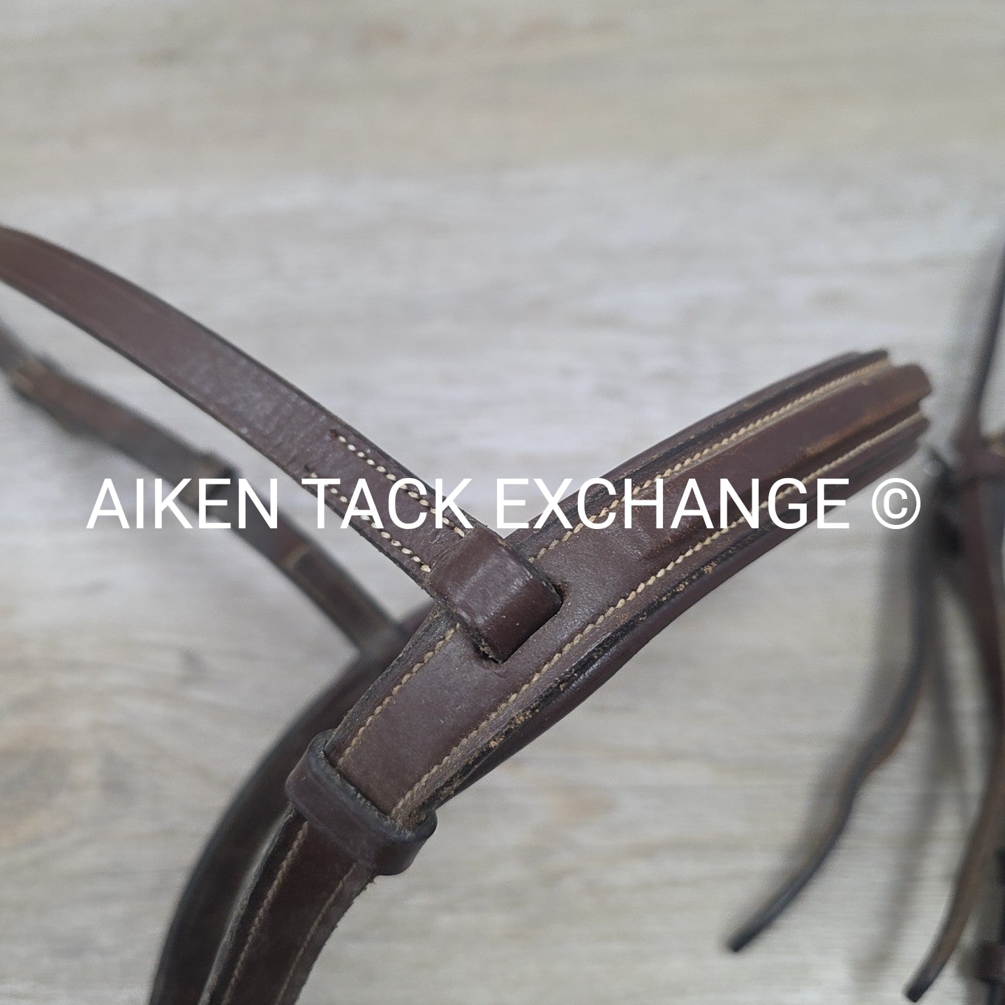 Fancy Stitched Square Raised Bridle, No Browband, No Reins, Size Cob