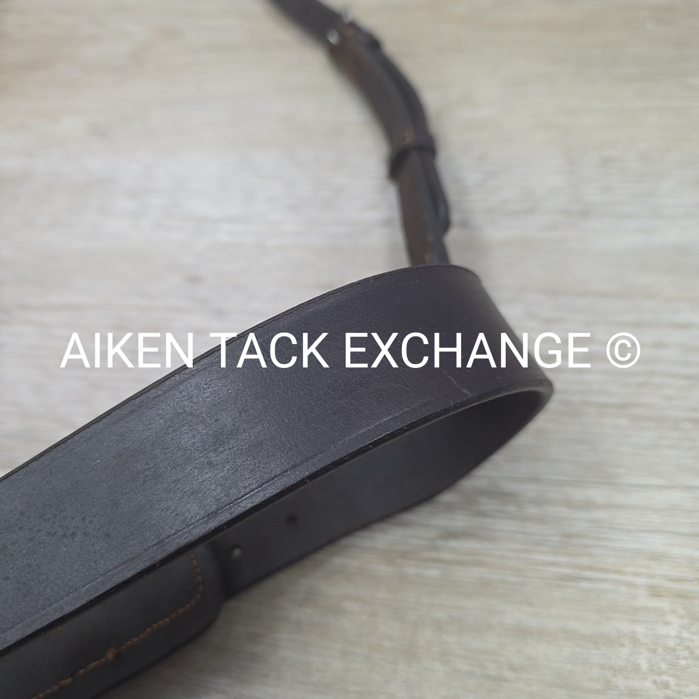 Bobby's English Tack Flat Hunt Noseband, Brown, Size Full