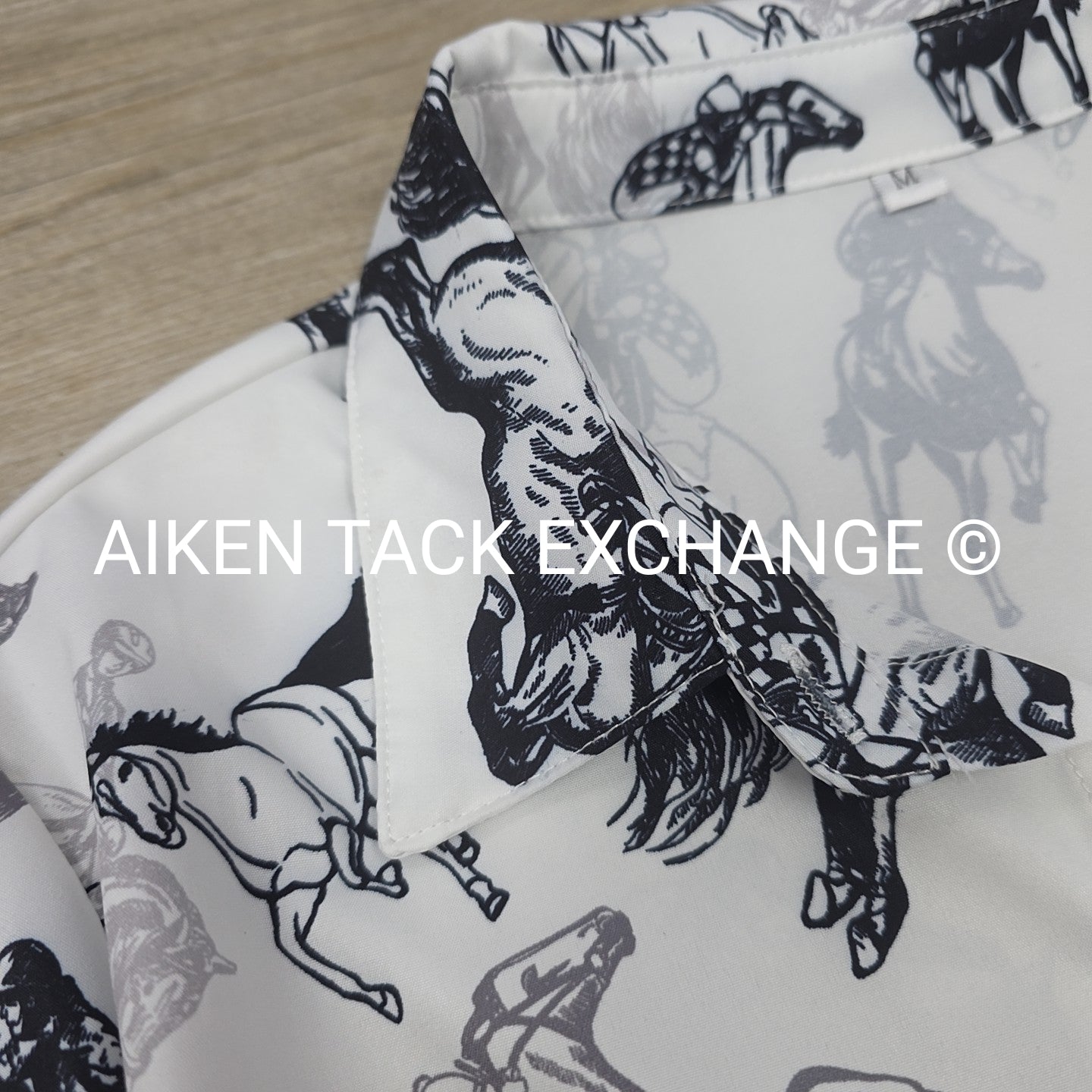 Horse Print Blouse, Women's Medium