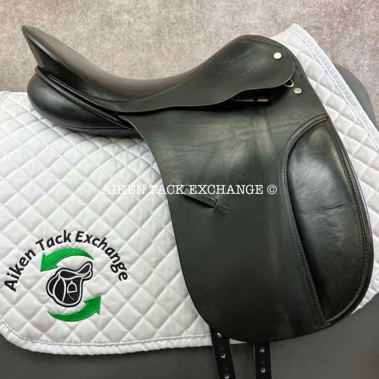Centaur by Michael Stokes Dressage Saddle, 17.5" Seat, Short Flap, Medium Tree, Wool Flocked Panels