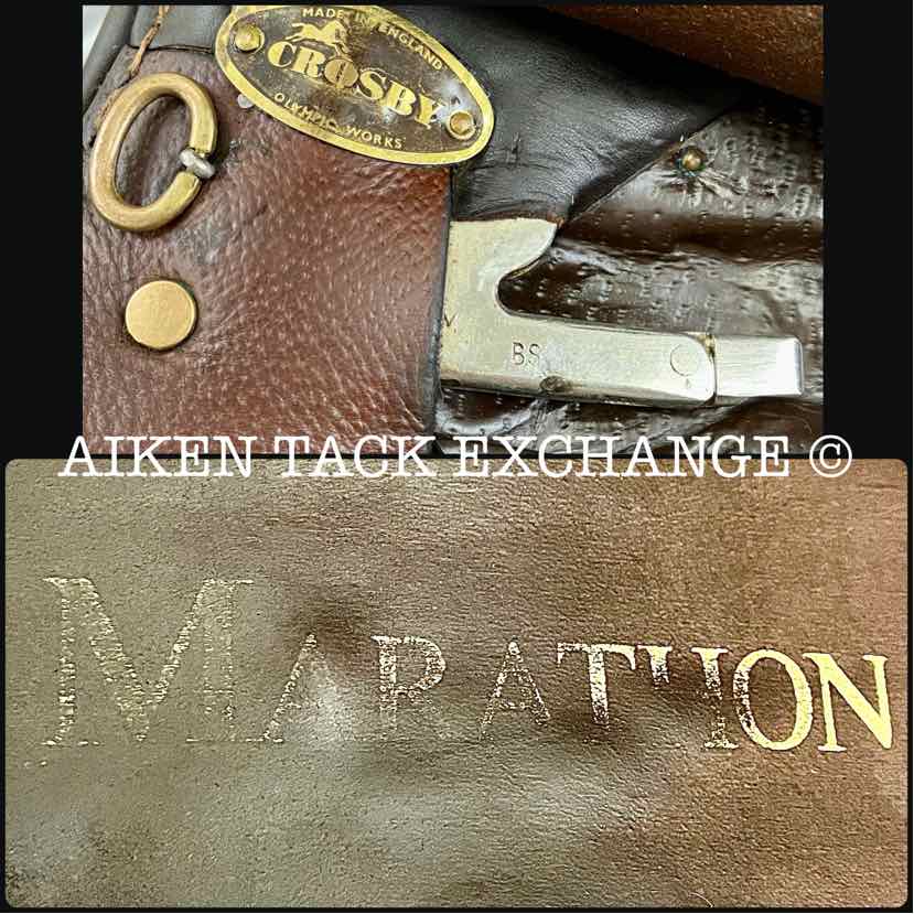 **SOLD** Crosby Marathon All Purpose Endurance Saddle, 17" Seat, Medium Tree, Wool Flocked Panels