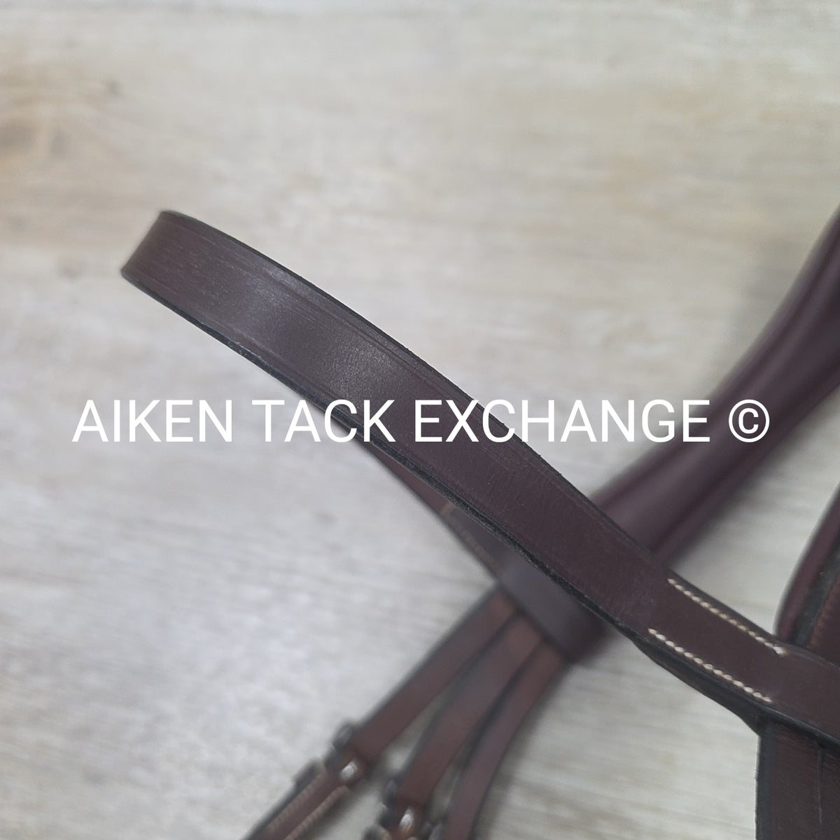 Monocrown Flat Hunt Bridle, No Reins, Brown, Oversize