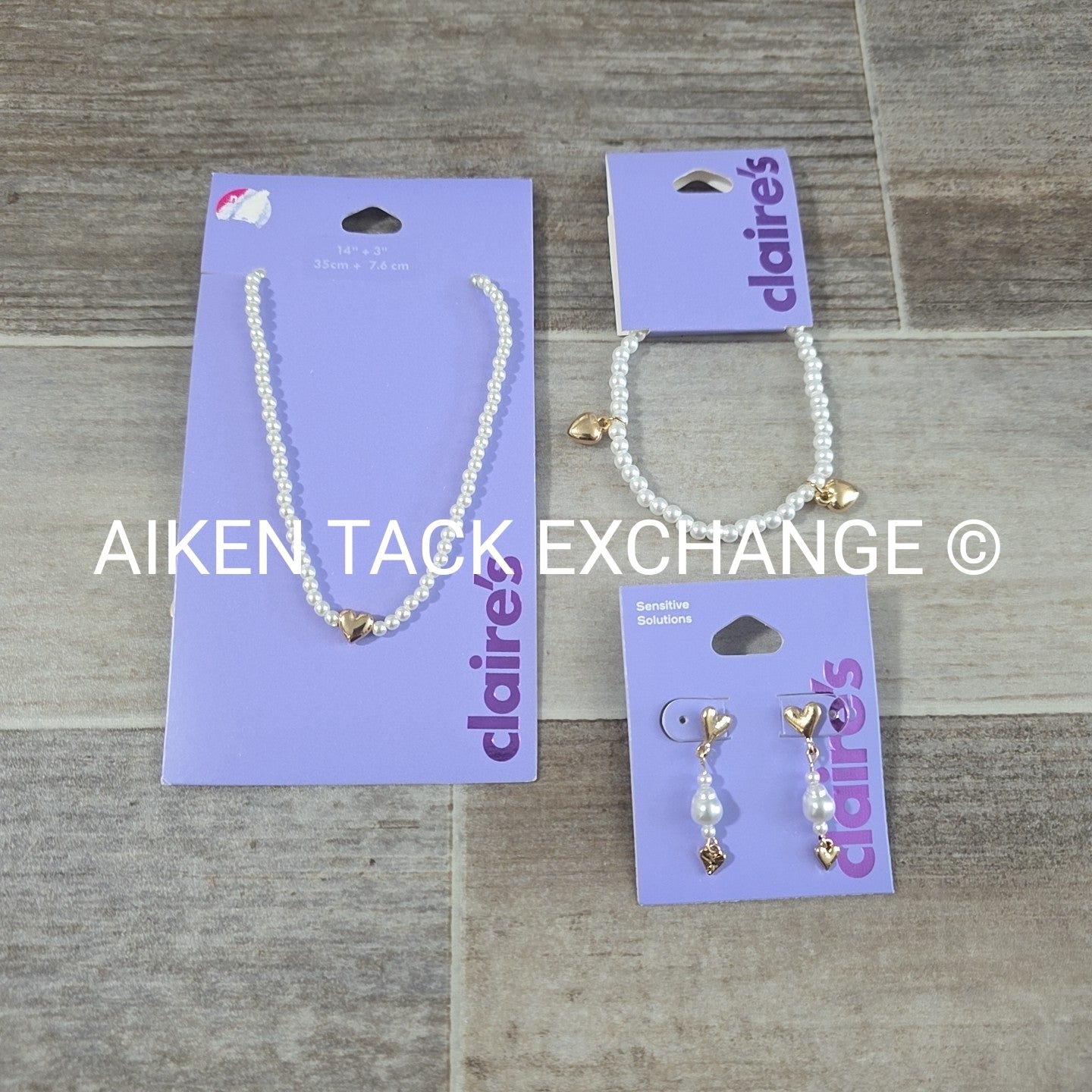 Claire's Bundle - 1 Bracelets, 1 Necklace, 1 Pair of Earrings