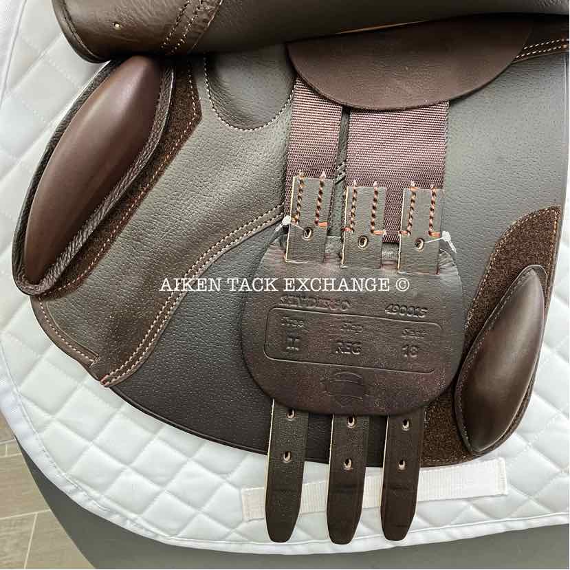 2021 Ovation San Diego Close Contact Jump Saddle, 18" Seat, Adjustable Tree - XCH Changeable Gullet, Foam Panels